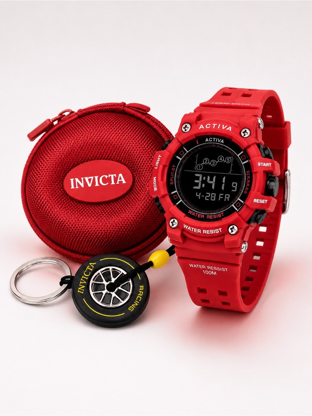 Invicta Red Digital Sport Watch with Red Case & Band